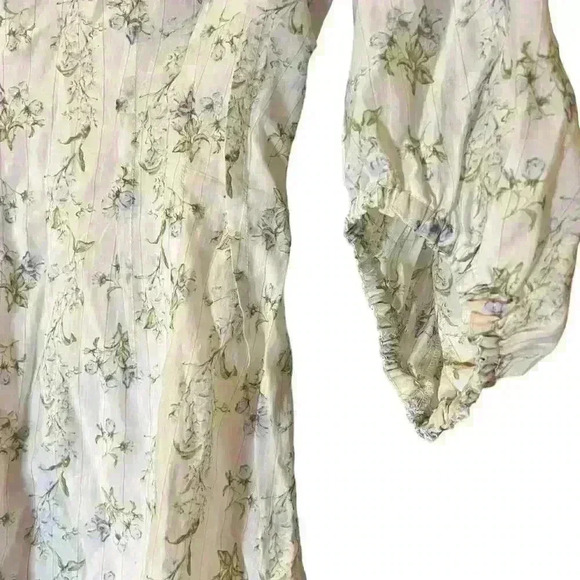 Brock Collection X H&M Floral Print Lyocell Mini Dress Size Small Bubble Hem EUC - Picture 7 of 9